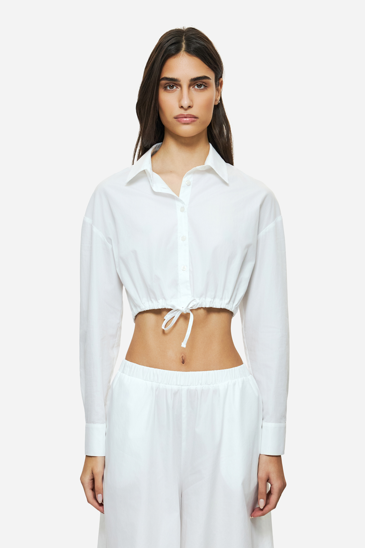 DIRTY LAUNDRY - Cropped Shirt With Drawstring