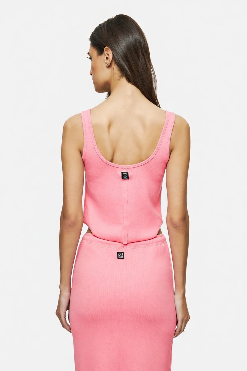 DIRTY LAUNDRY - Cropped Tank Top With Raw Edges