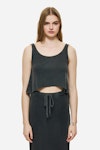 Cropped Tank Top With Raw Edges