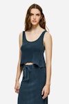 Cropped Tank Top With Raw Edges