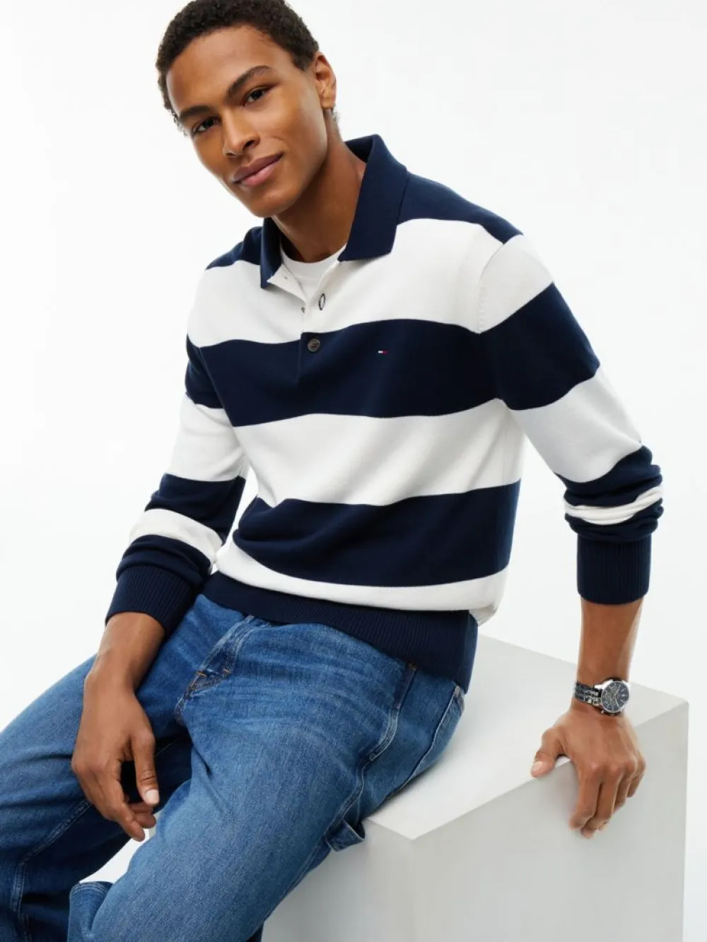 TOMMY HILFIGER JEANS - Slim Essential Polo Sweate