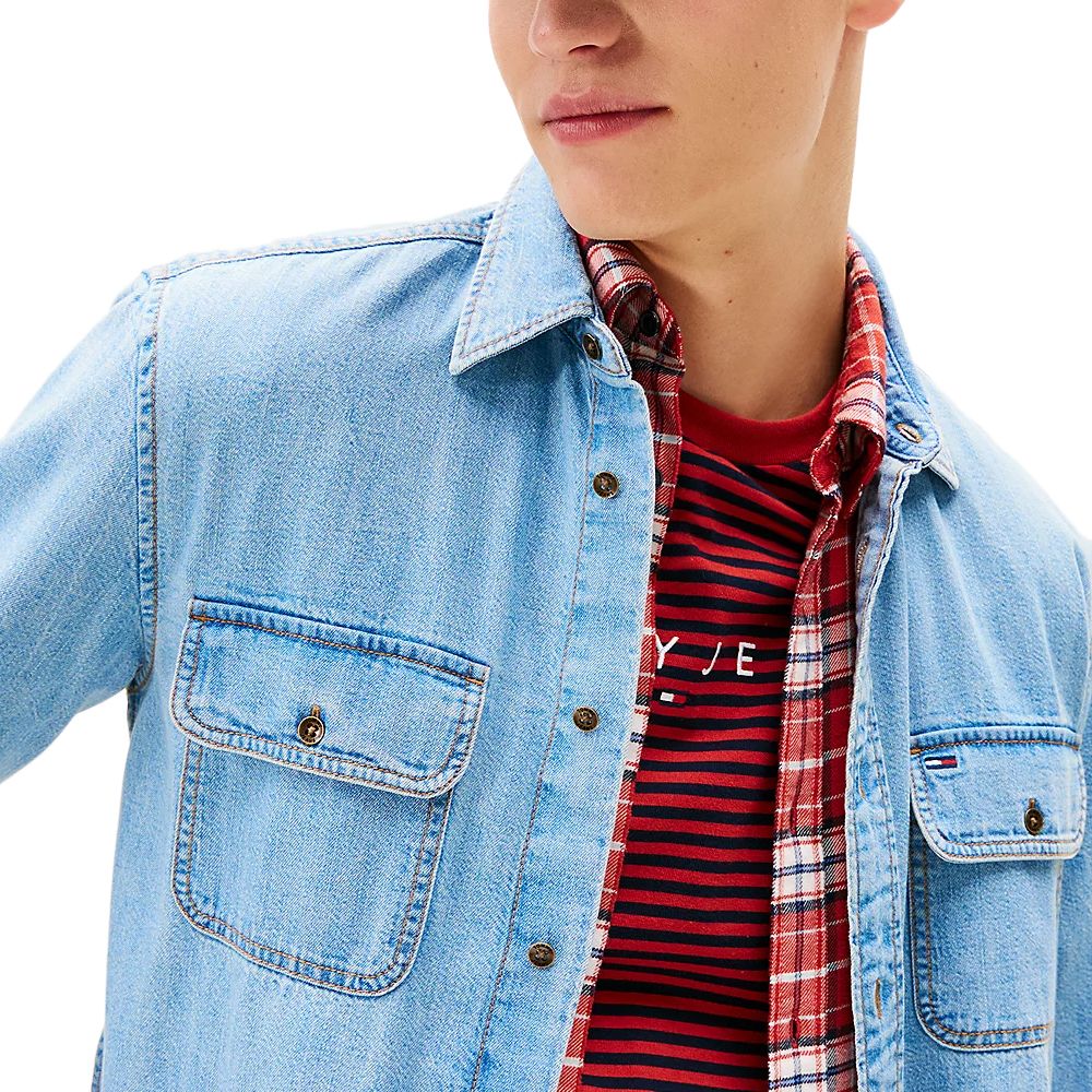 TOMMY HILFIGER JEANS - Denim Relaxed Fit Shirt