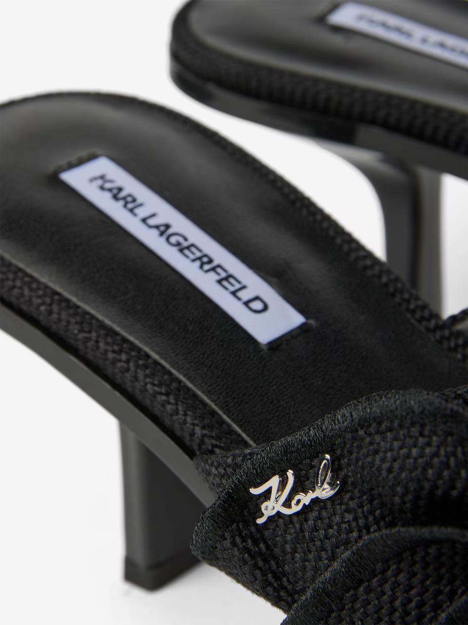 KARL LAGERFELD - Karmel Hessian Ruche Slide
