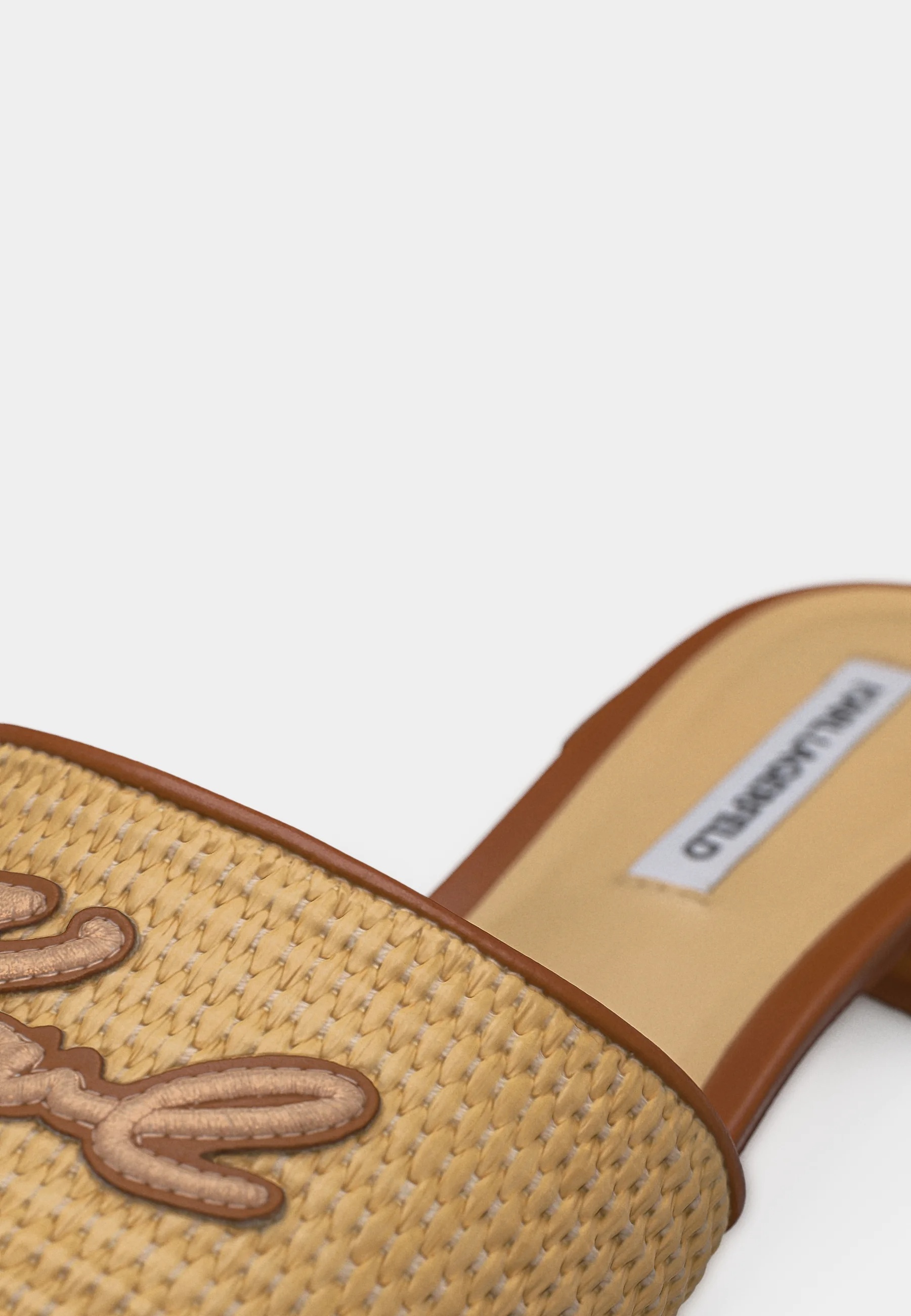 KARL LAGERFELD - Raffia Signia Slides
