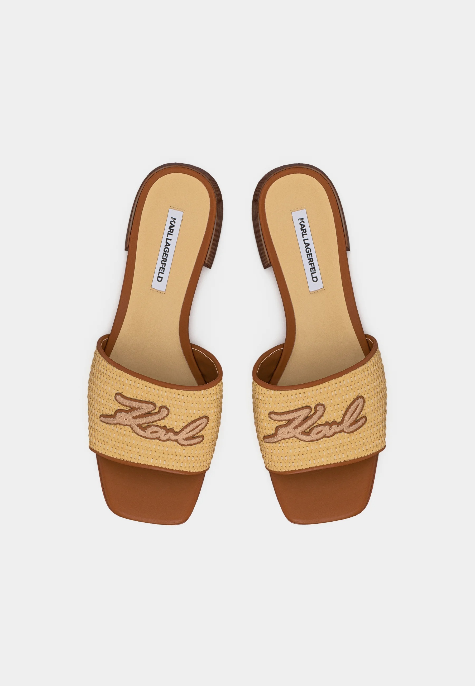 KARL LAGERFELD - Raffia Signia Slides