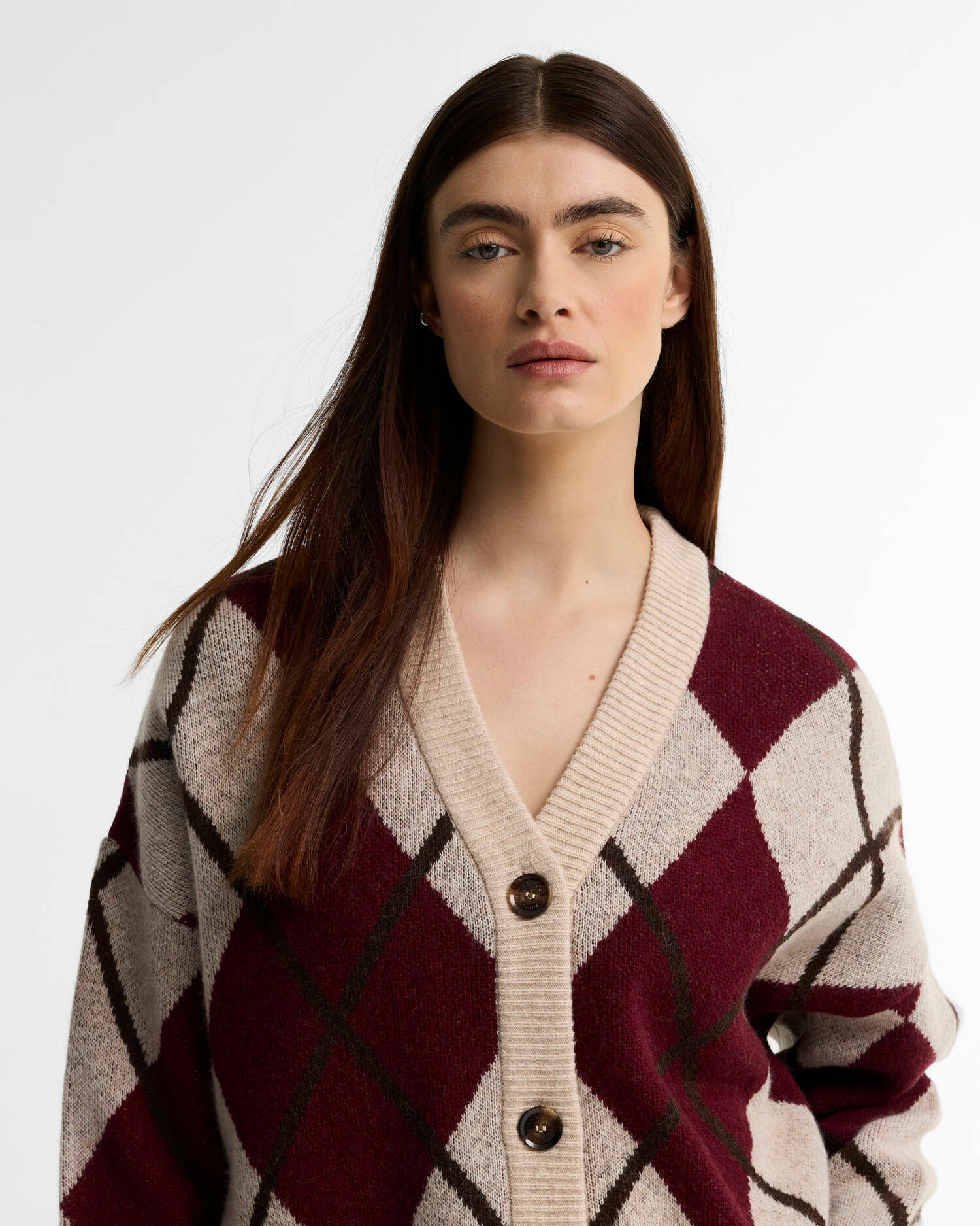BARBOUR - Harleigh Argyle Wool-Blend Cardigan