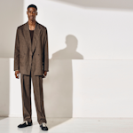 Double-Breasted Oversized Linen-Blend Blazer