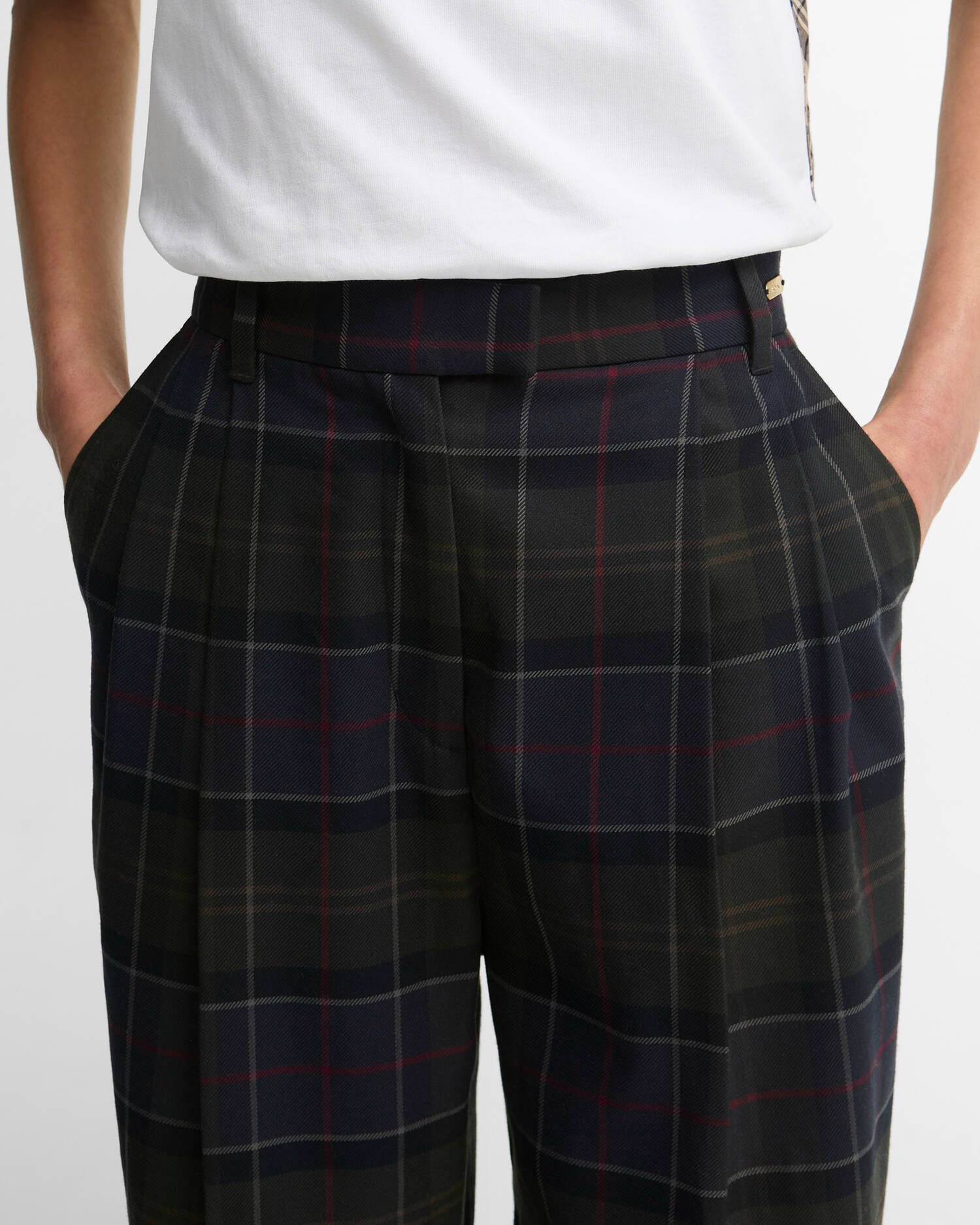 BARBOUR - Delilah Tartan Straight-Leg Trousers