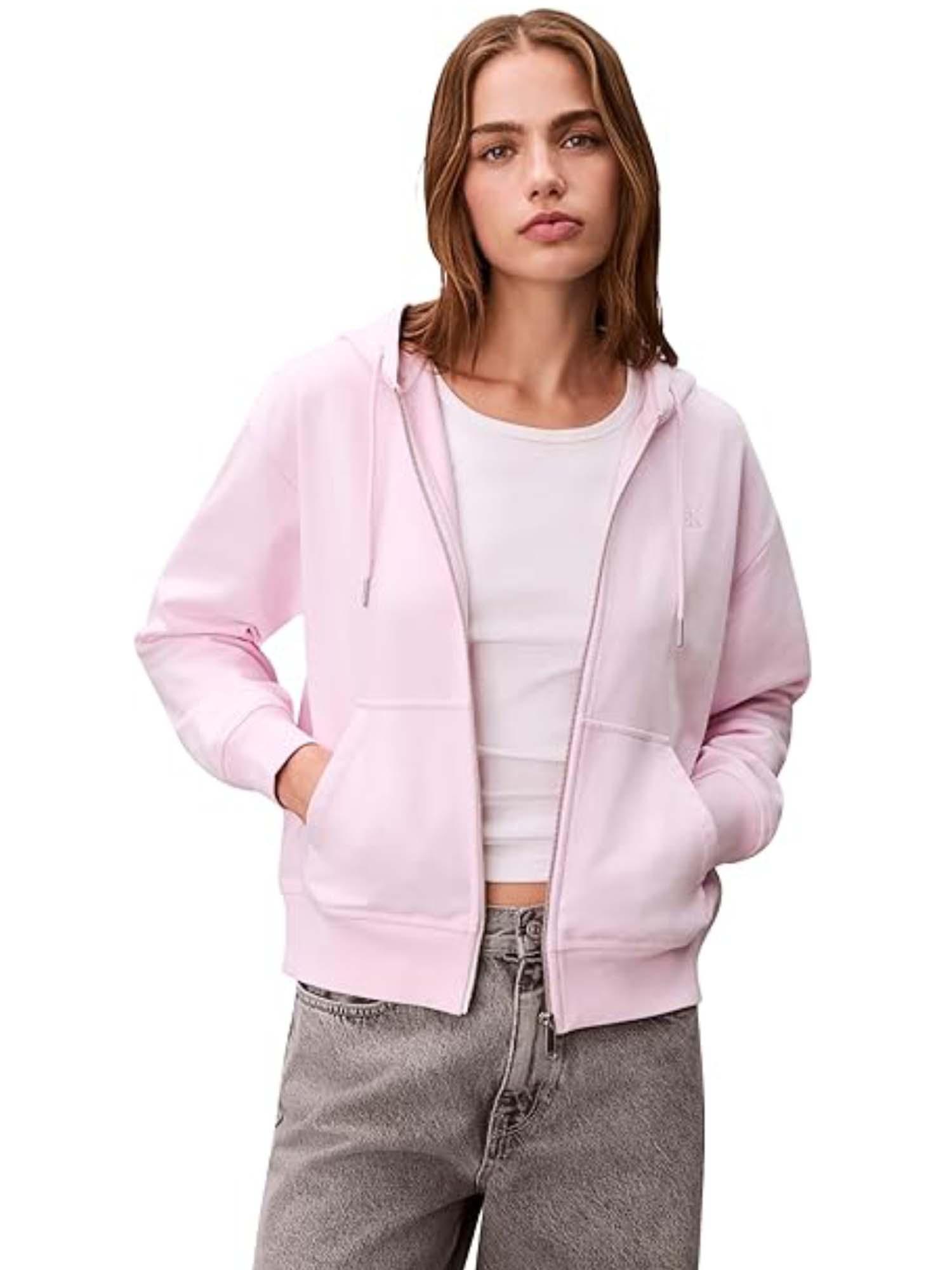 CALVIN KLEIN JEANS - Cotton Terry Zip Up Hoodie