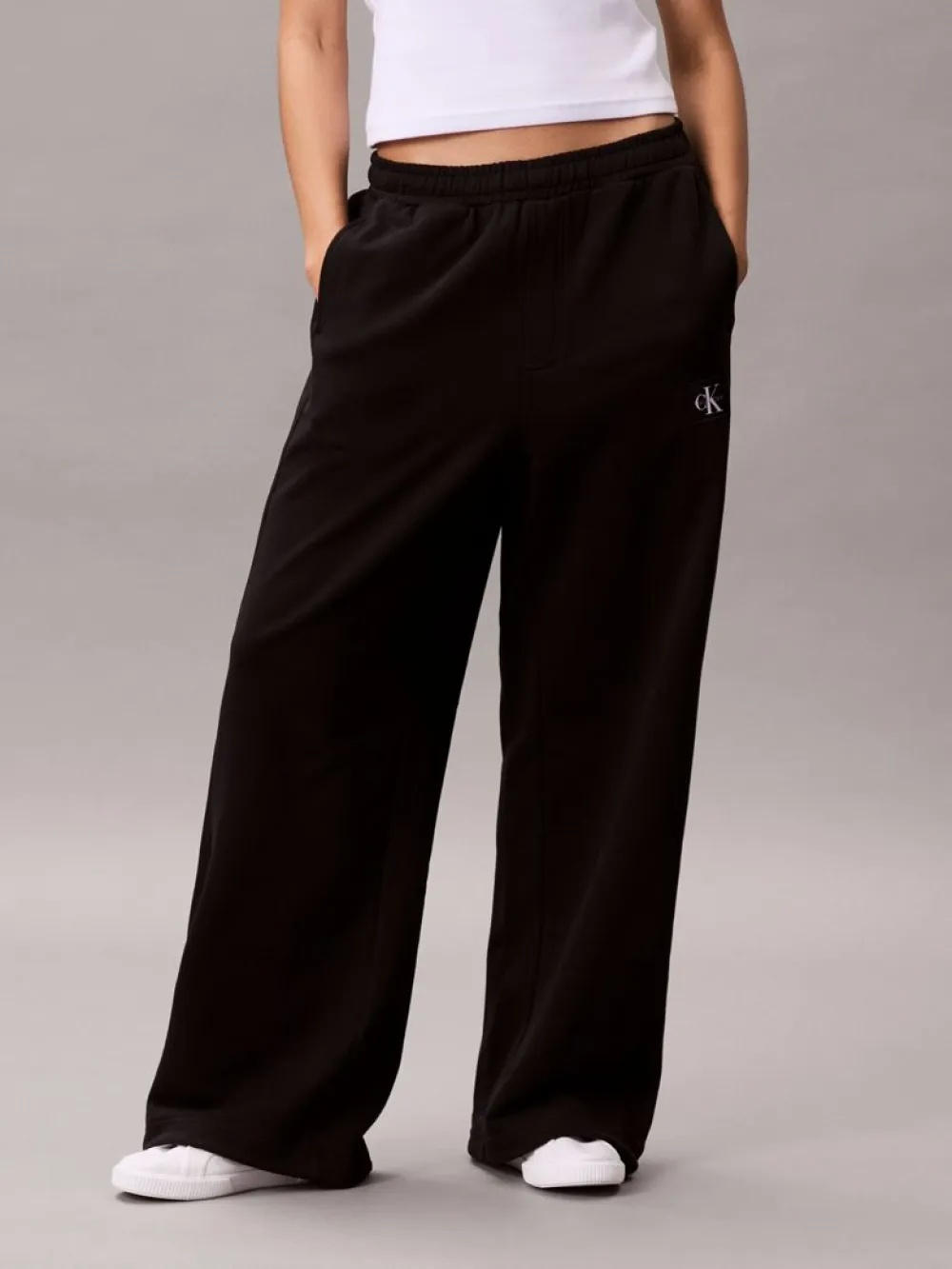 CALVIN KLEIN JEANS - French Terry Badge Logo Pants