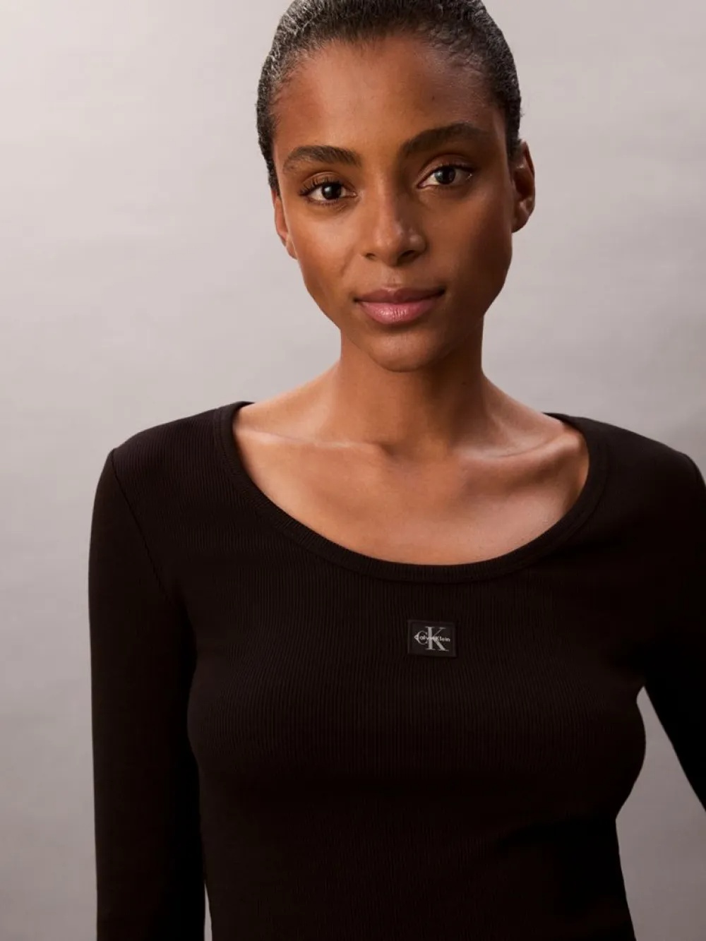 CALVIN KLEIN JEANS - Woven Label Rib Scoop