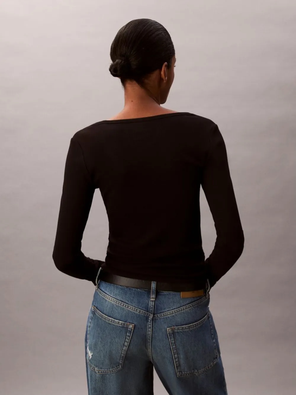 CALVIN KLEIN JEANS - Woven Label Rib Scoop