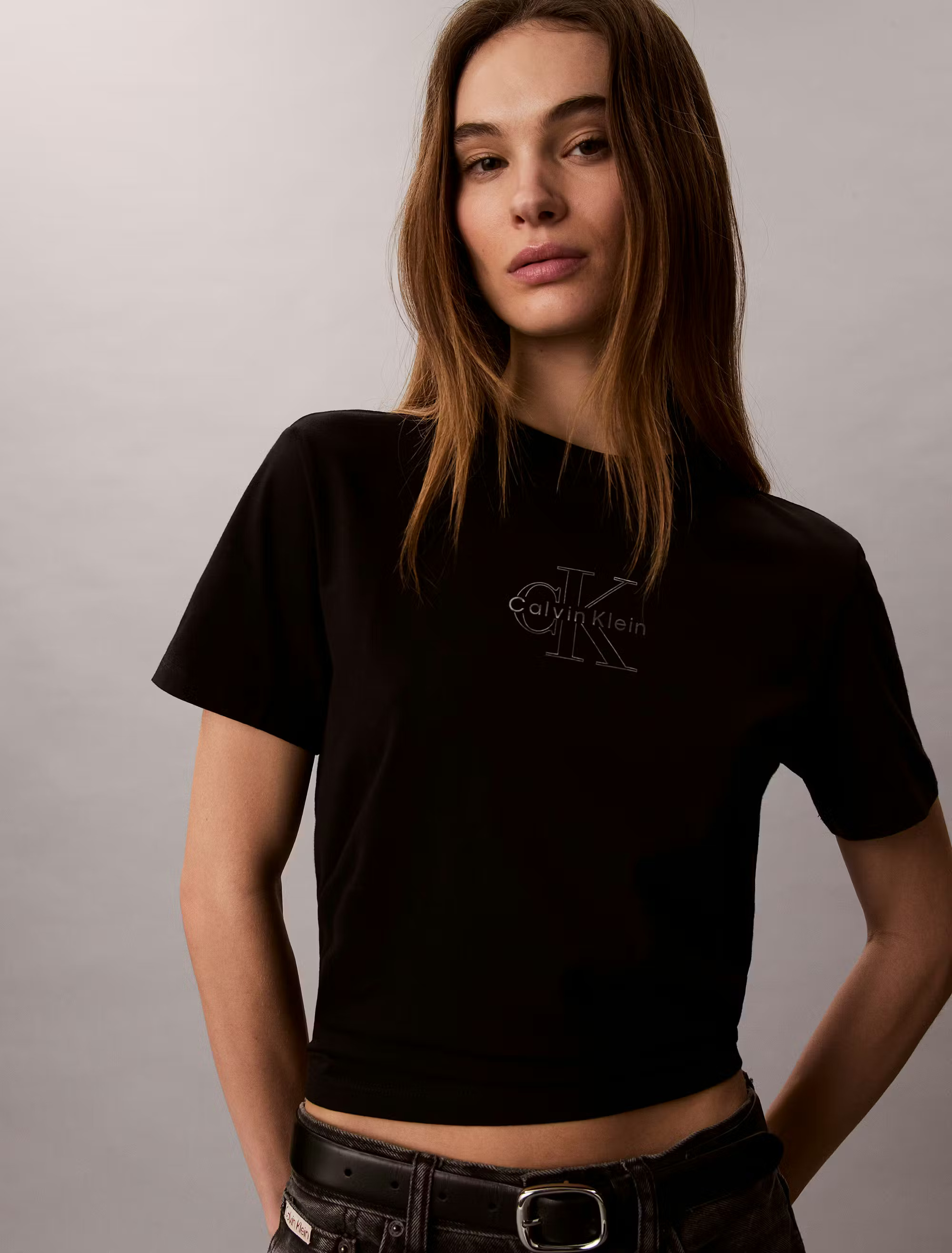 CALVIN KLEIN JEANS - Classic Foil Monologo Tee