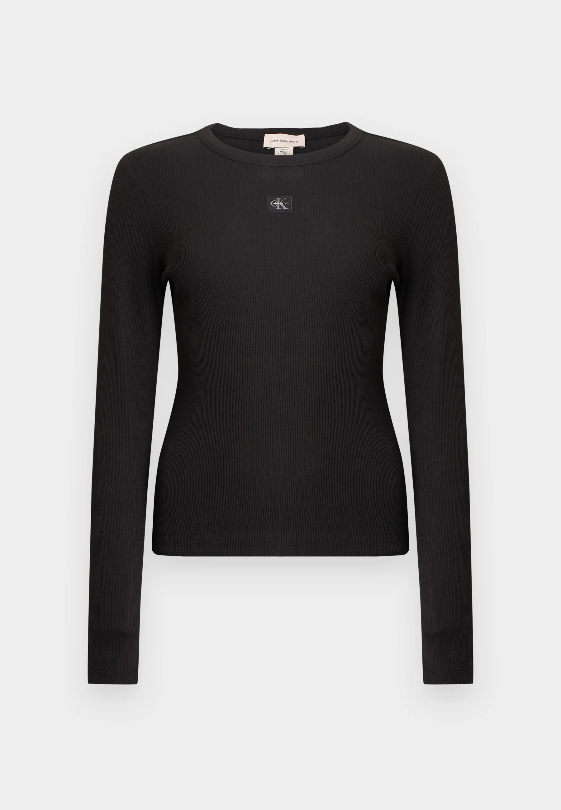 CALVIN KLEIN JEANS - Long Sleeve Woven Label Crew
