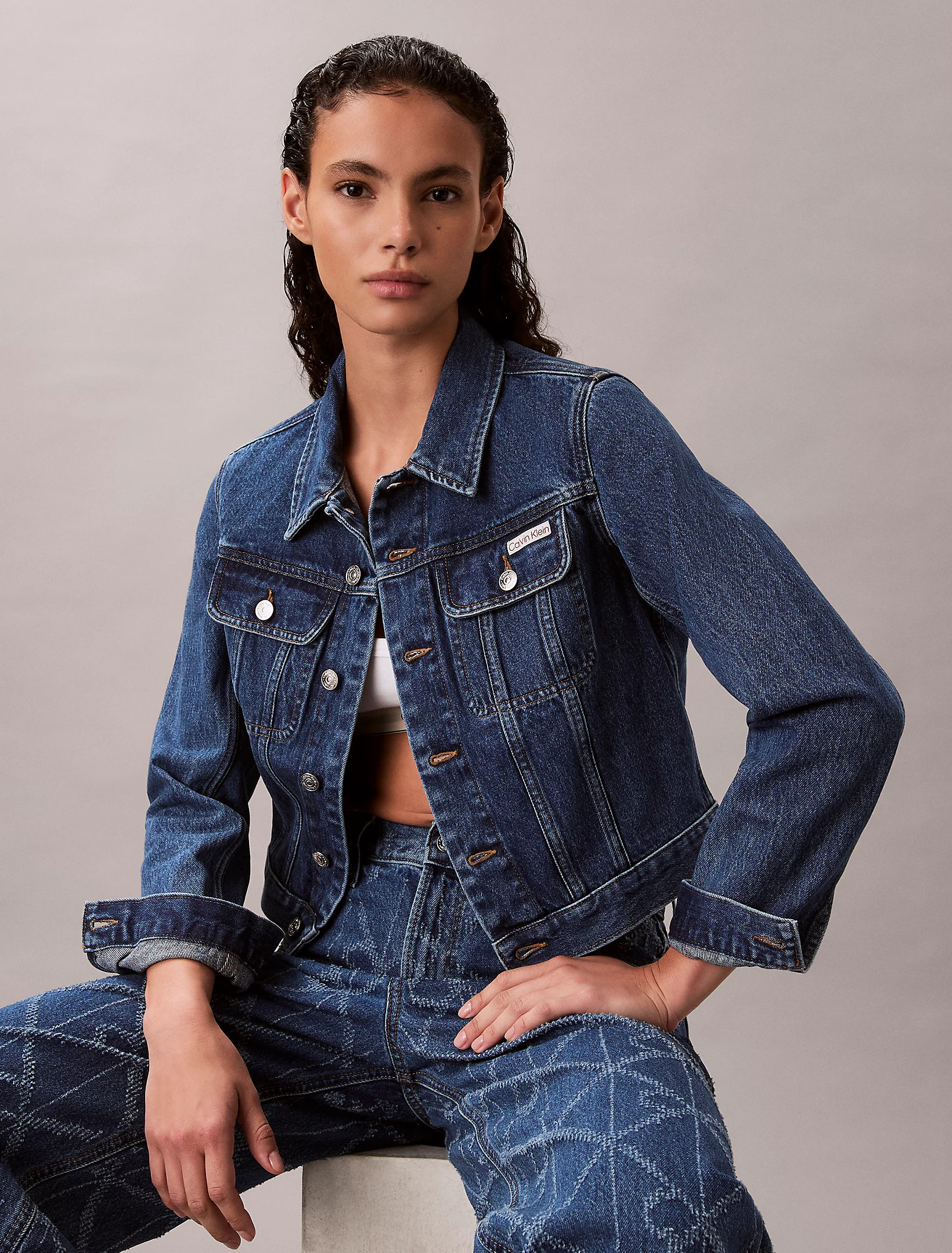 CALVIN KLEIN JEANS - Cropped 90s Denim Jacket
