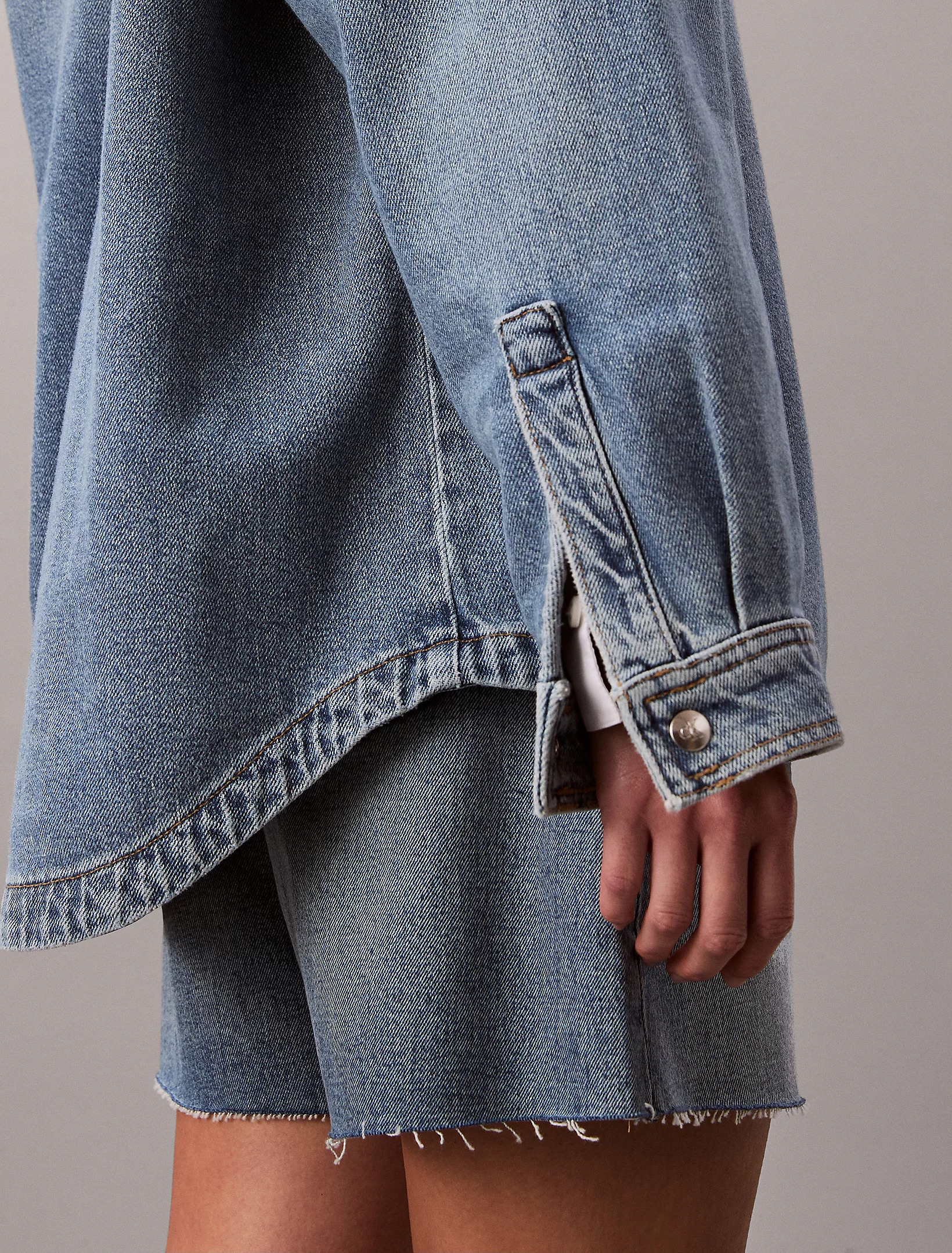 CALVIN KLEIN JEANS - Denim Boyfriend Button-Up Shirt