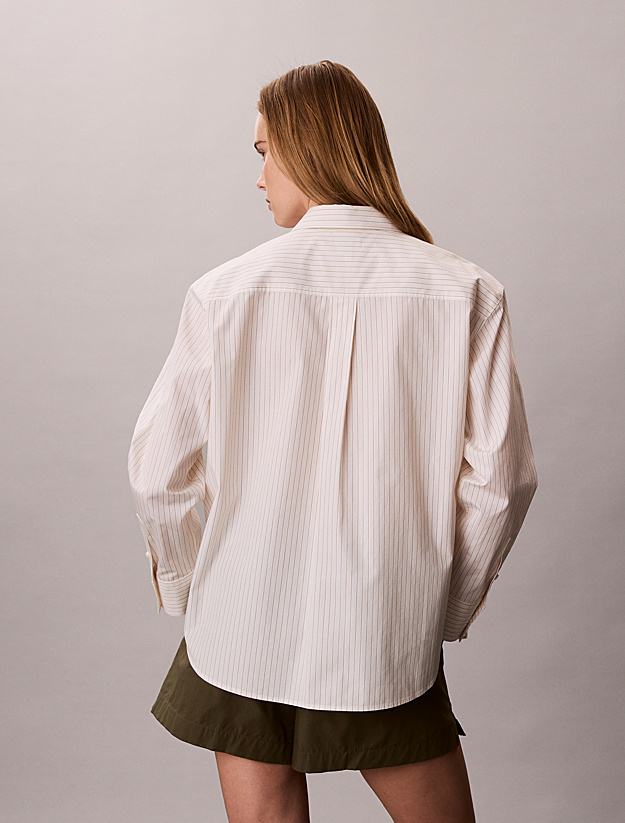 CALVIN KLEIN JEANS - Relaxed Cotton Poplin Stripe Shirt