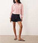 Yarndye Cotton Poplin Cropped Shirt