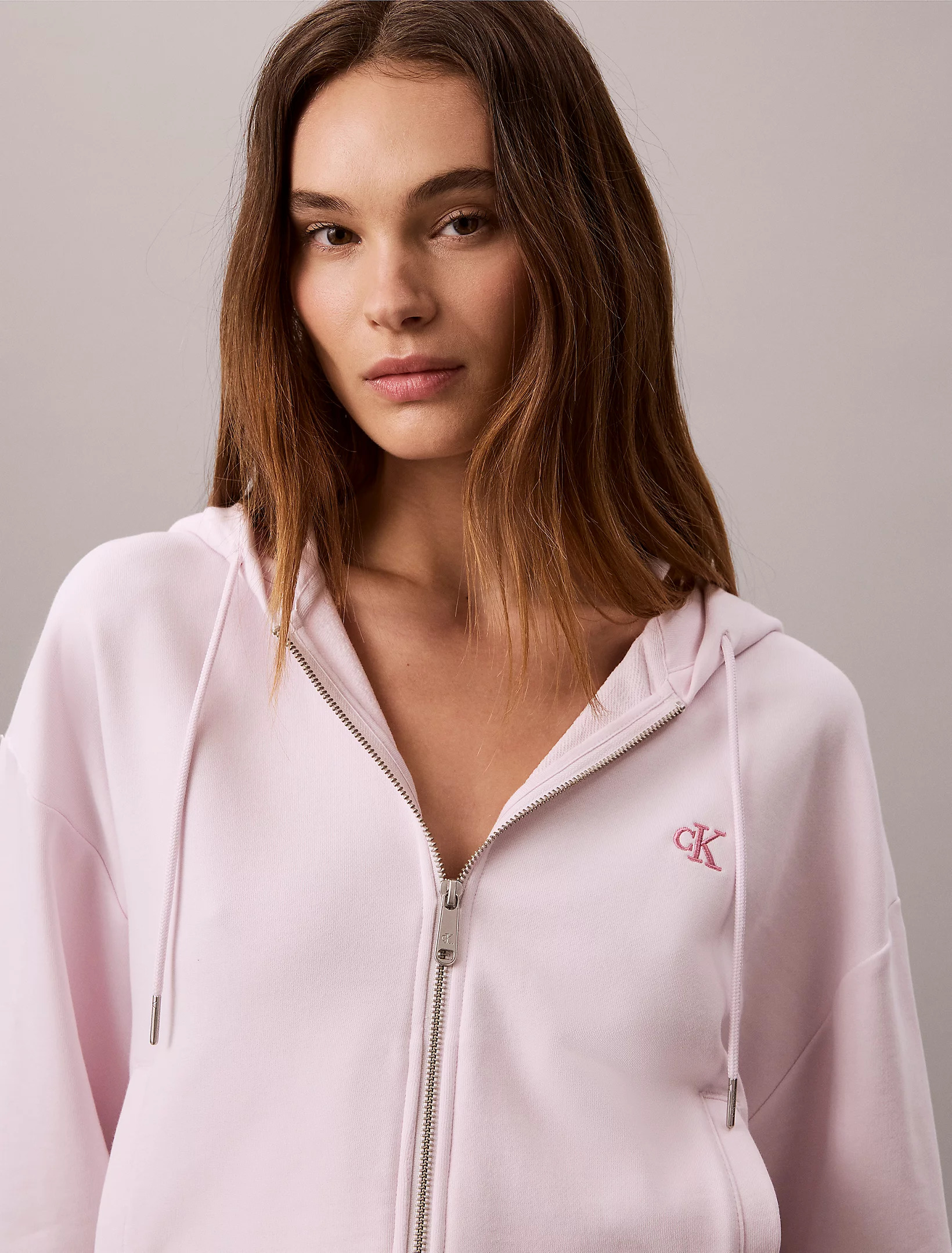 CALVIN KLEIN JEANS - Monogram Terry Crop Relaxed