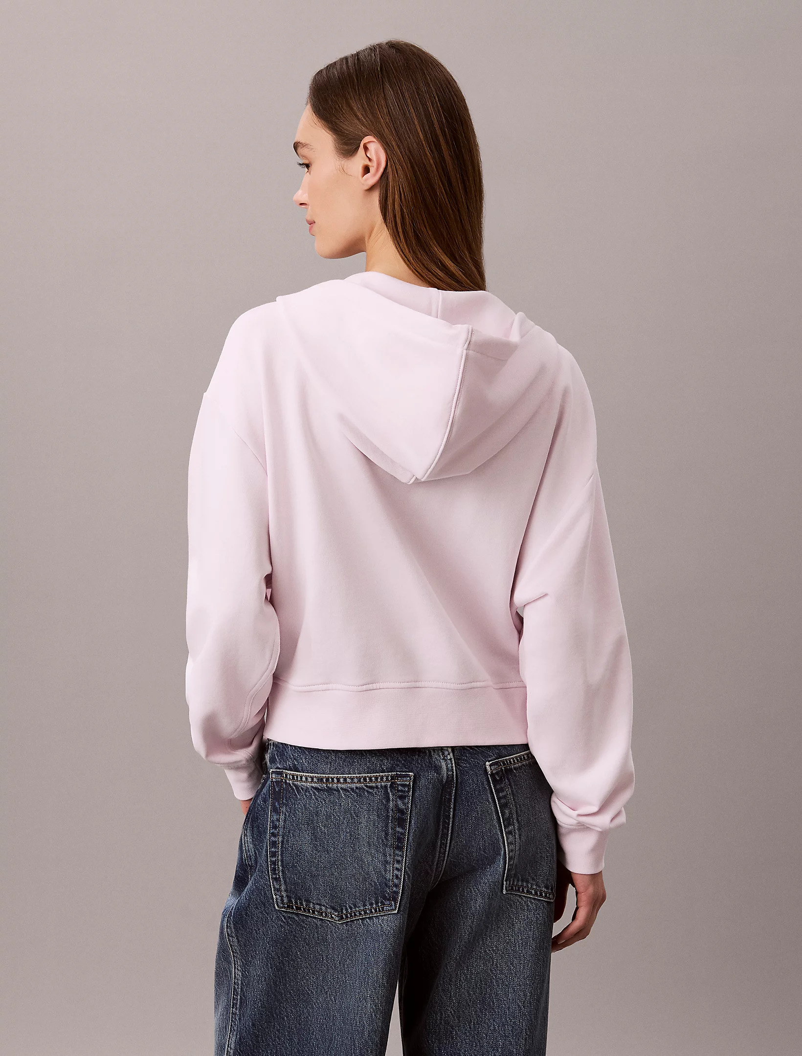 CALVIN KLEIN JEANS - Monogram Terry Crop Relaxed