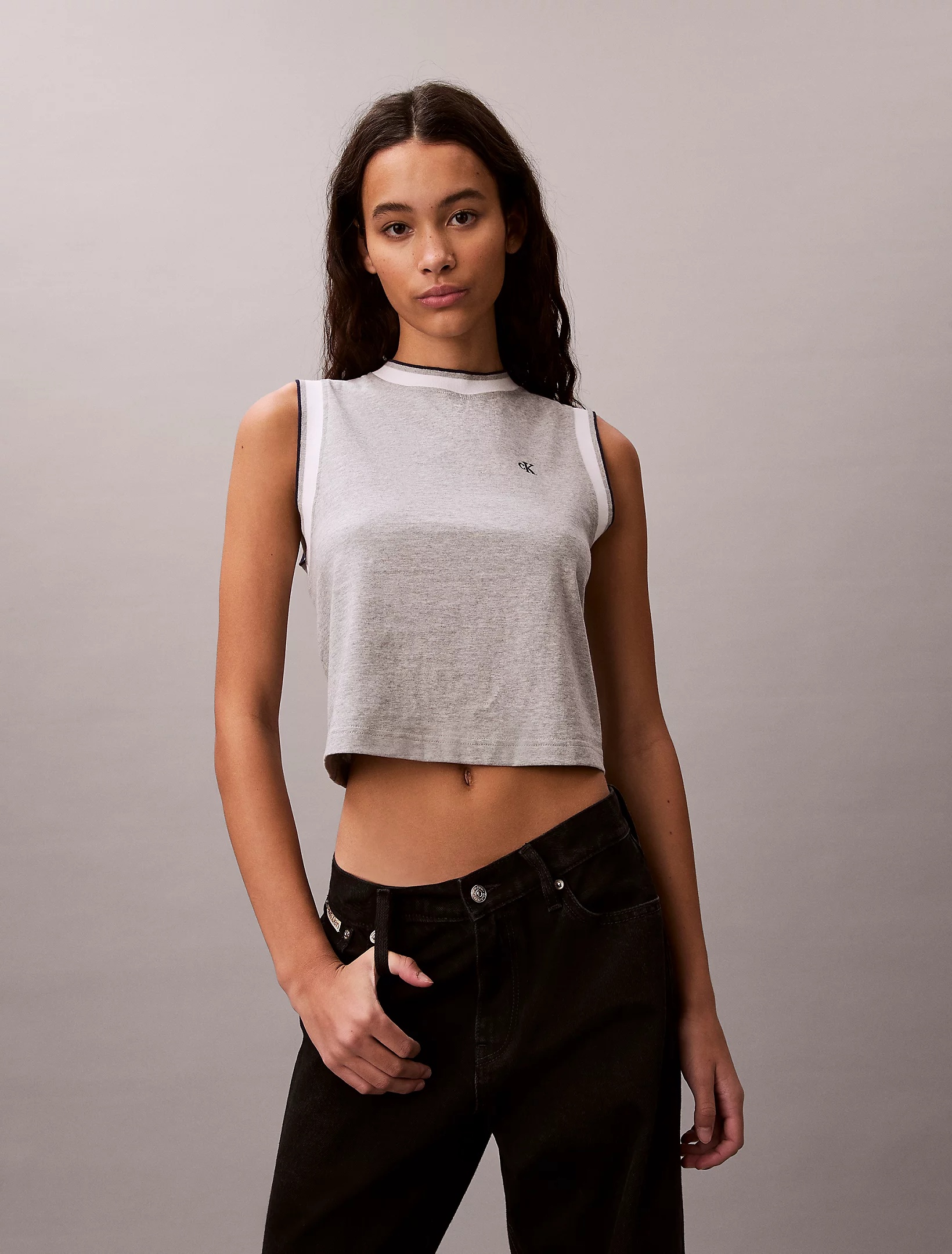CALVIN KLEIN JEANS - Sporty Ringer Tank Top
