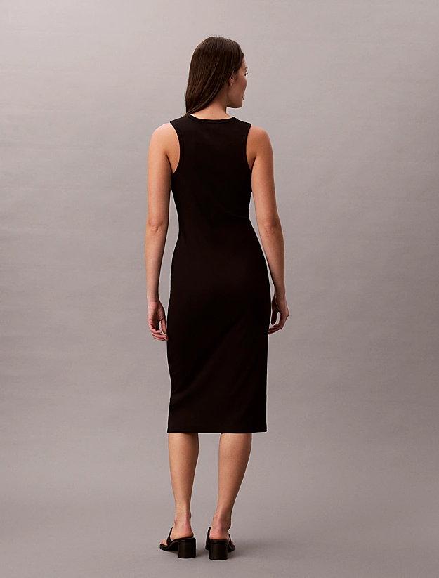 CALVIN KLEIN JEANS - Monogram Rib Midi Tank Dress