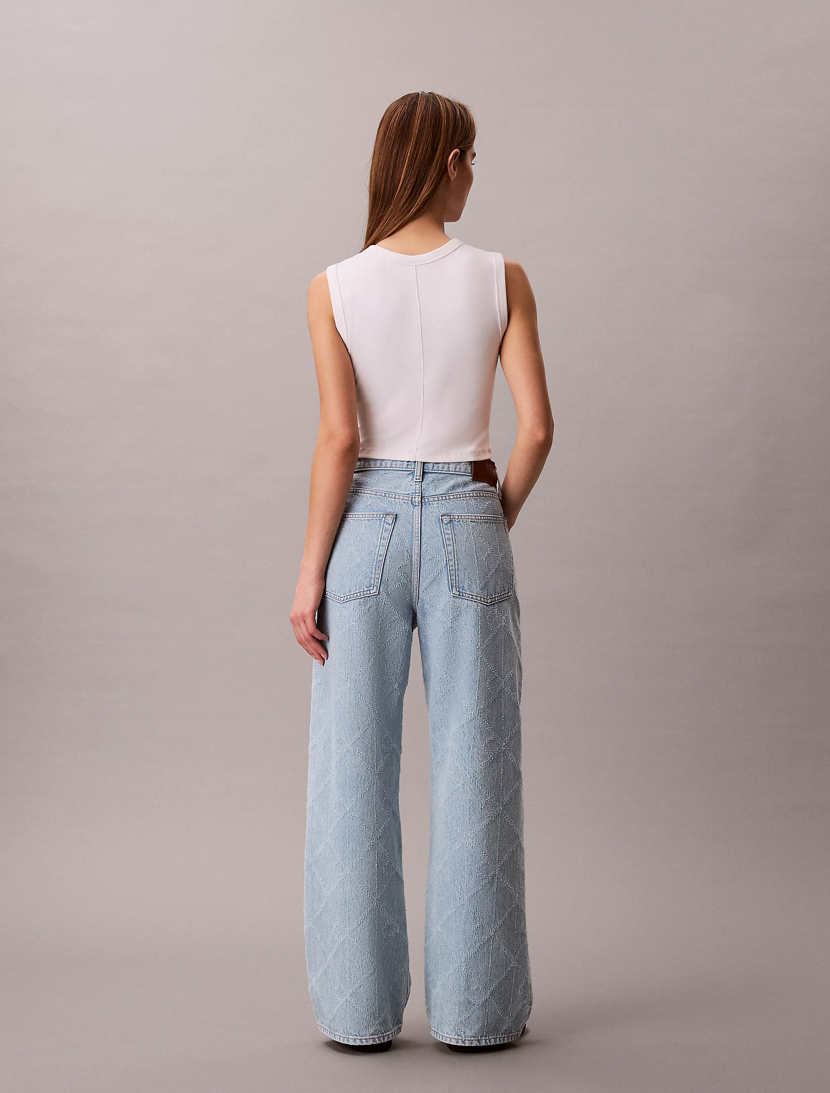 CALVIN KLEIN JEANS - All-Over Logo Baggy Jeans