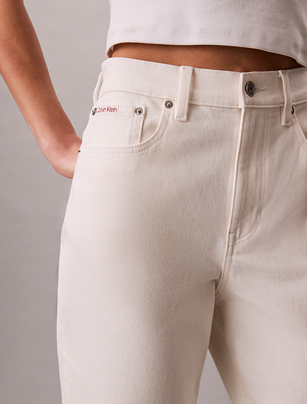 CALVIN KLEIN JEANS - Mom Jean Chalk White