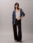 Striped Monologo Scoop Rib Tank