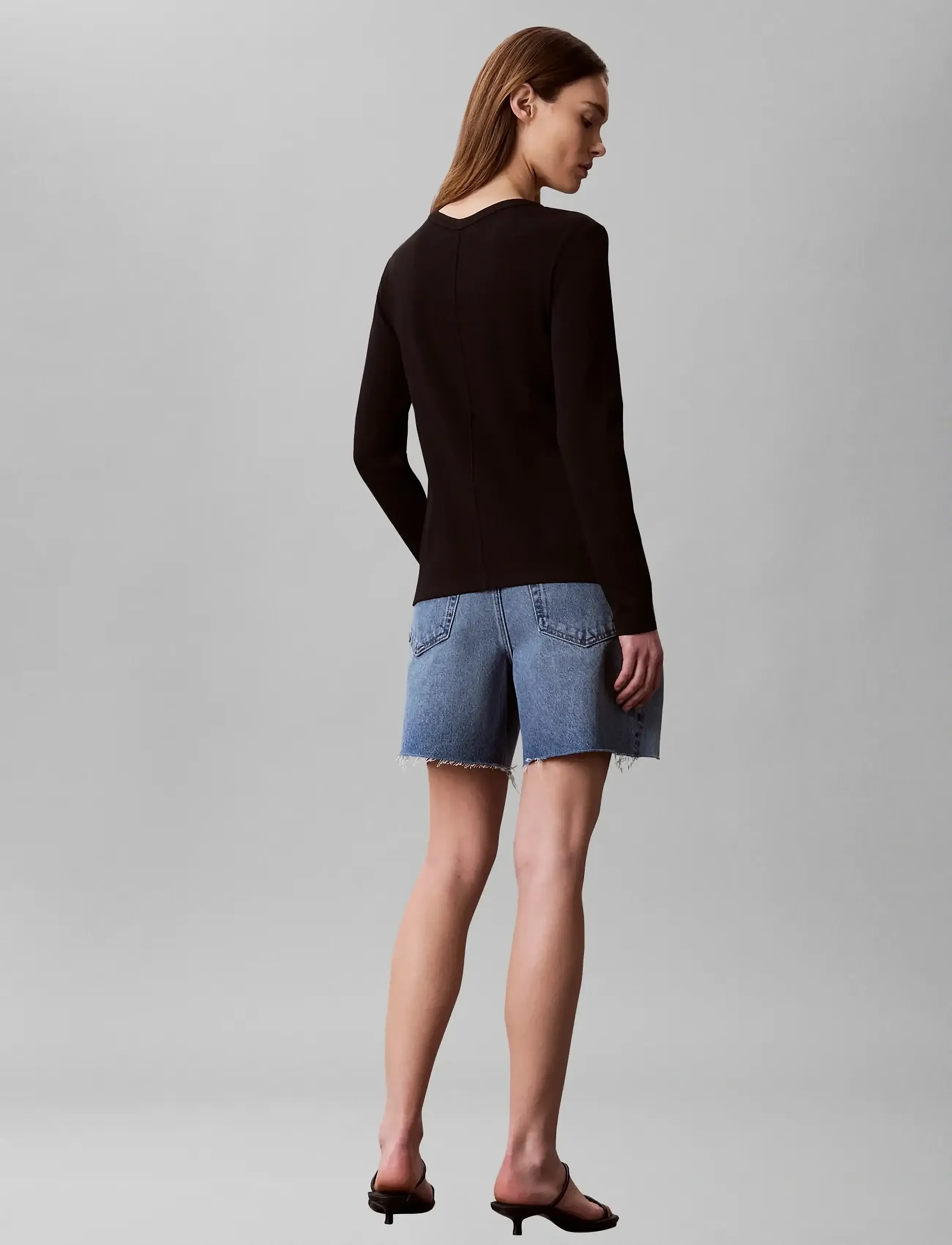 CALVIN KLEIN JEANS - Woven Label Baby Rib Button