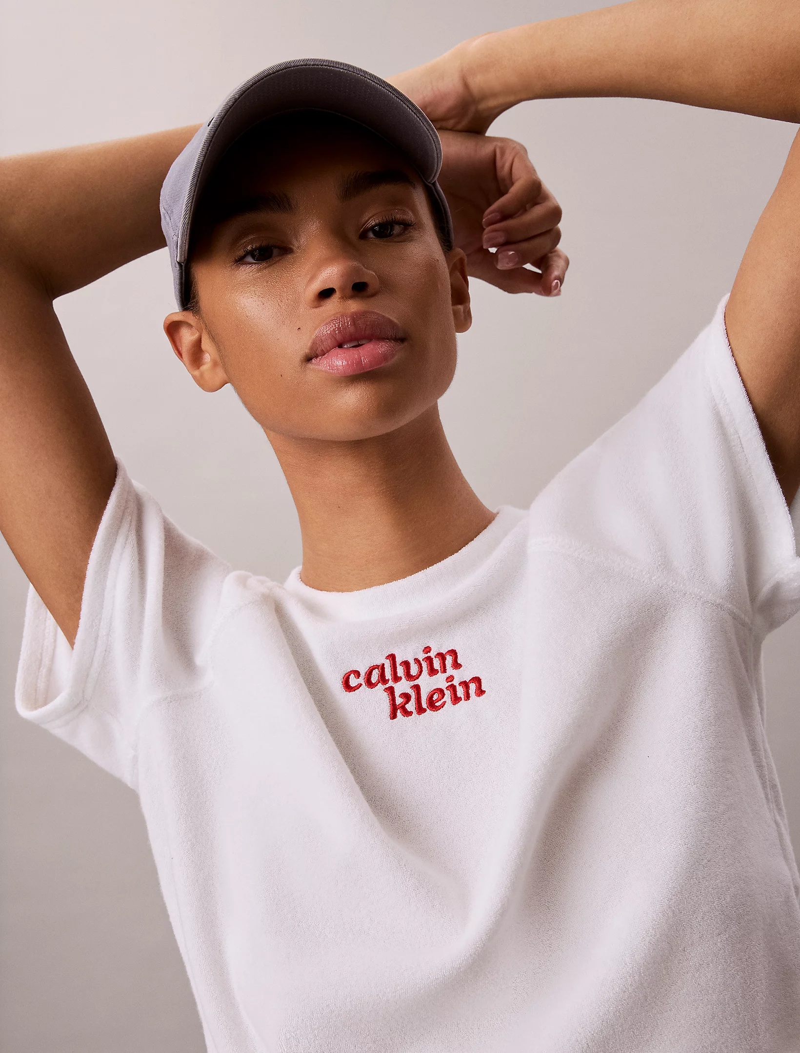CALVIN KLEIN JEANS - Towel Terry Cropped Sweatsh