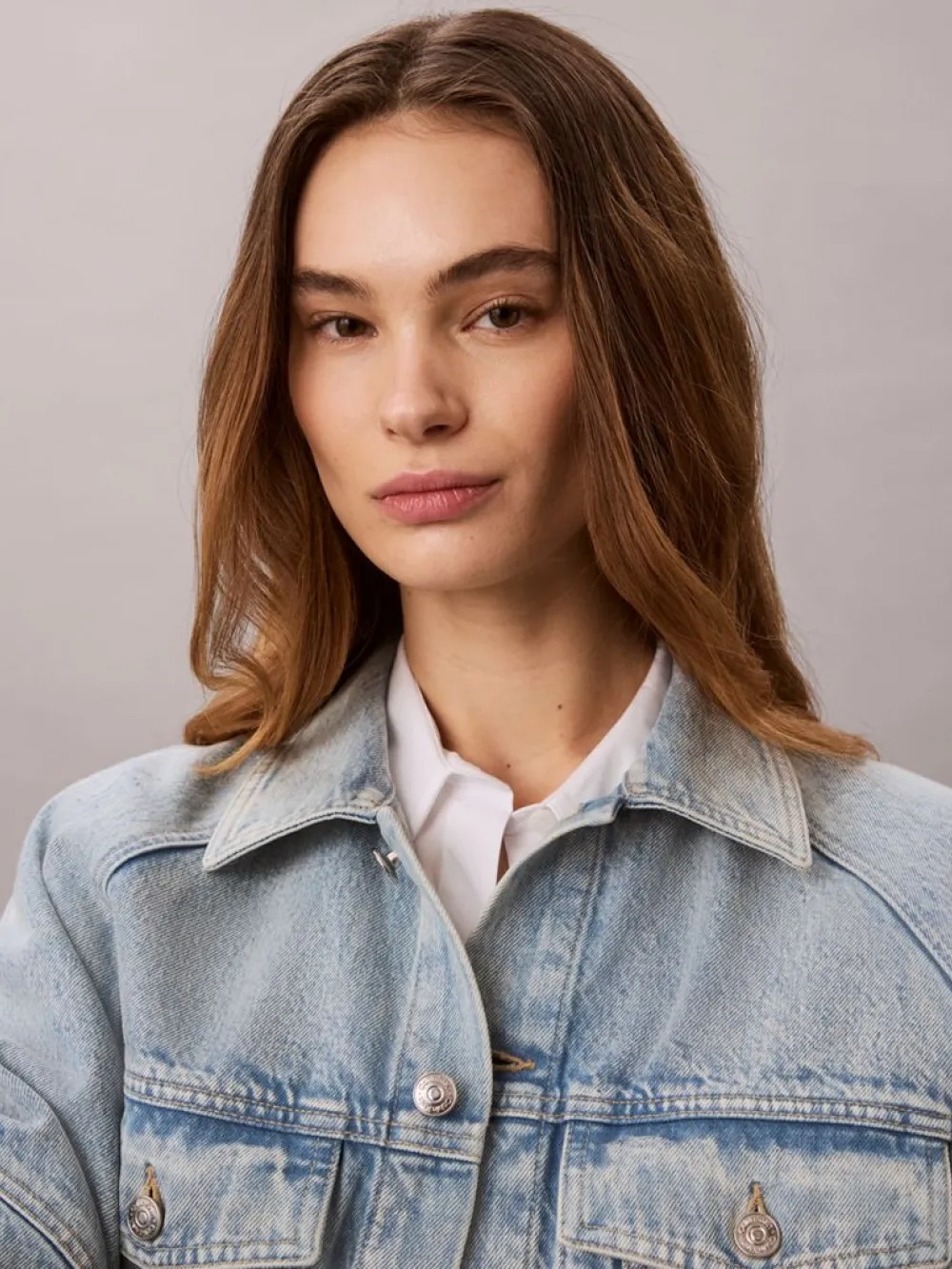 CALVIN KLEIN JEANS - Branded Boxy Denim Jacket
