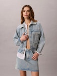 Branded Boxy Denim Jacket