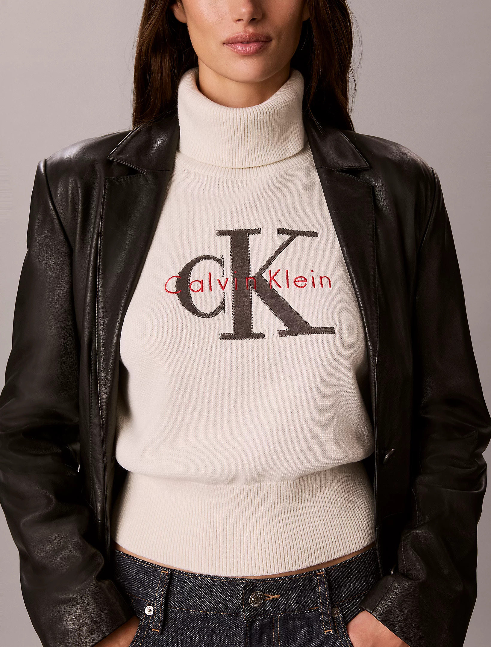 CALVIN KLEIN JEANS - Logo Tneck Pullover