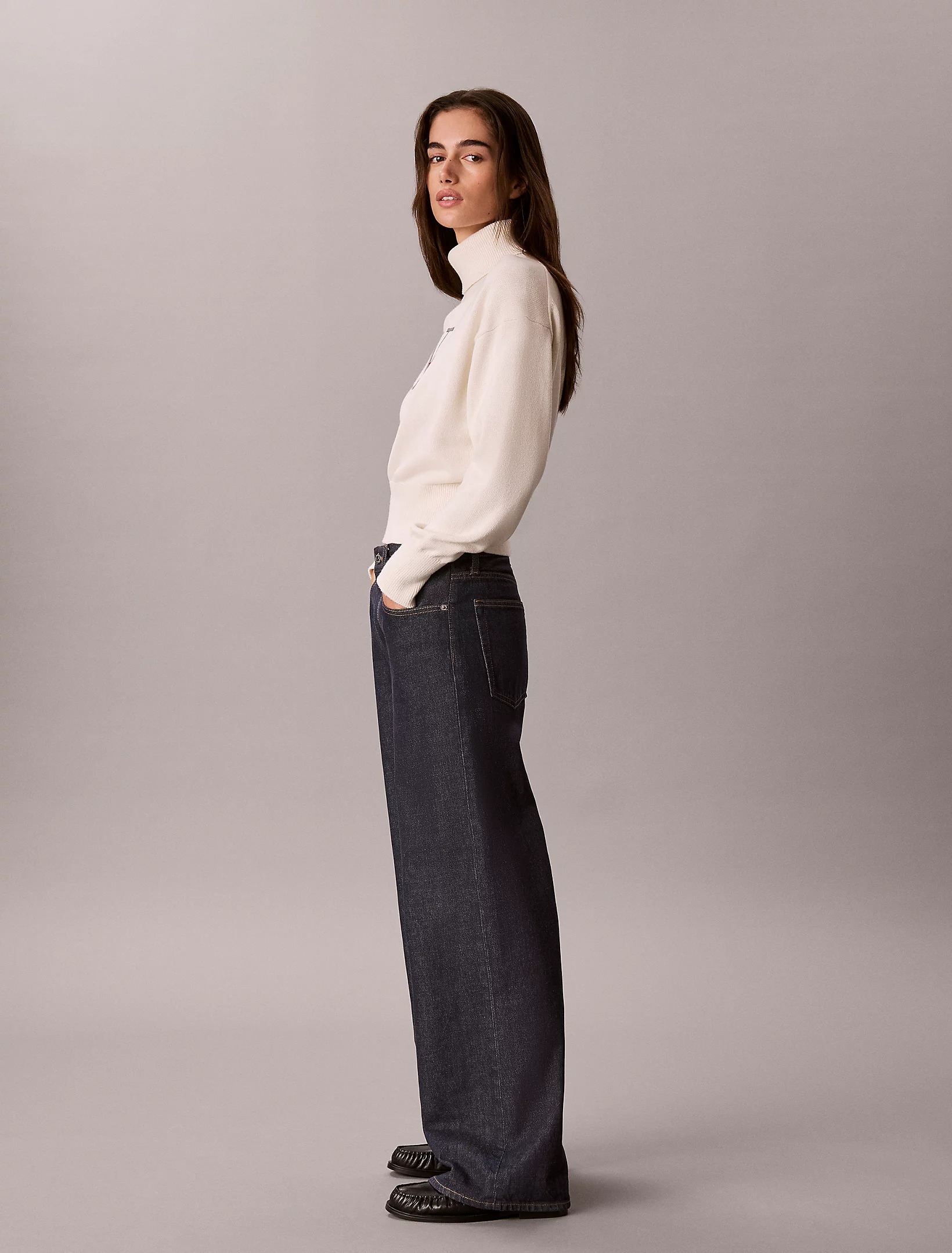 CALVIN KLEIN JEANS - Logo Tneck Pullover