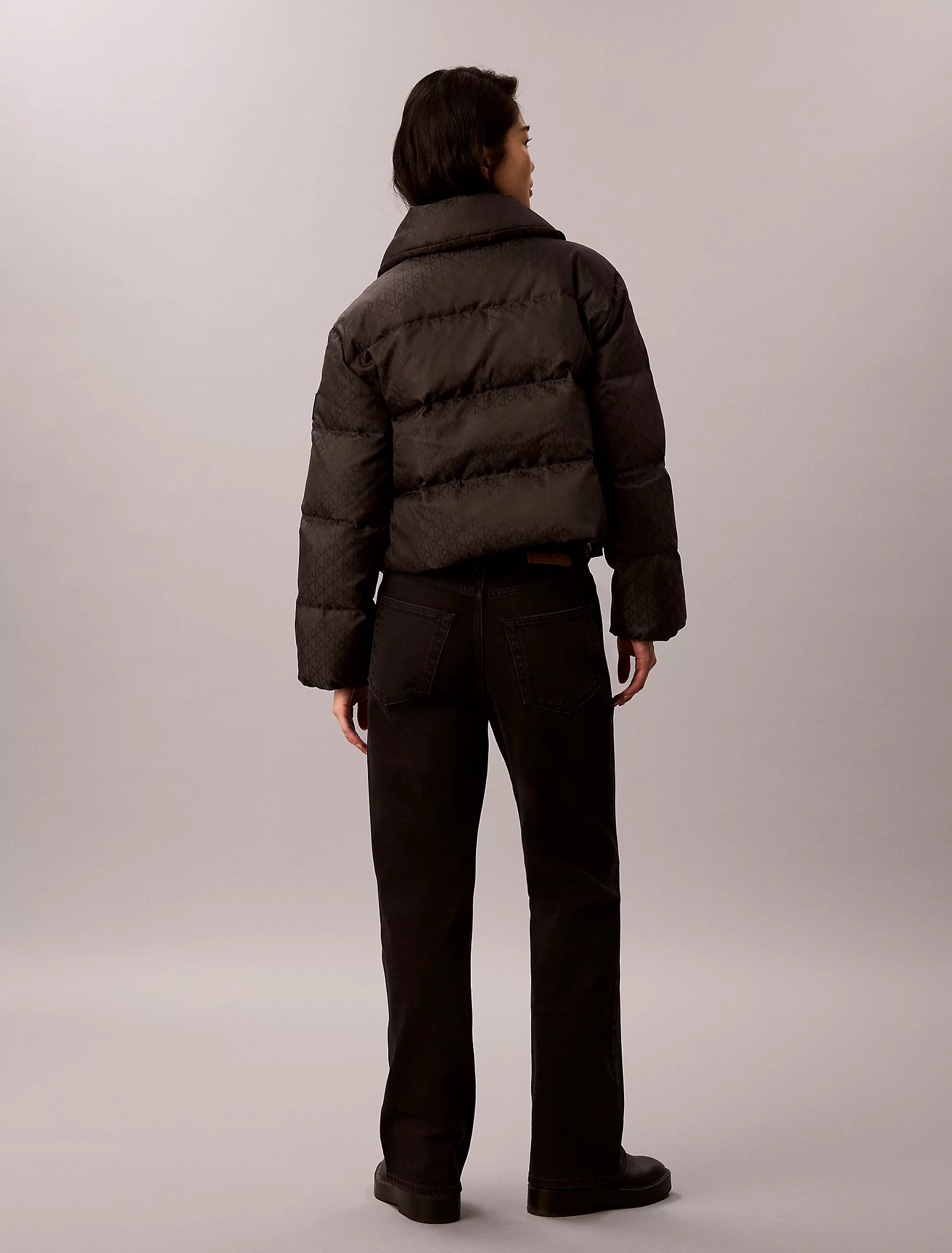 CALVIN KLEIN JEANS - Jacquard Short Down Puffer