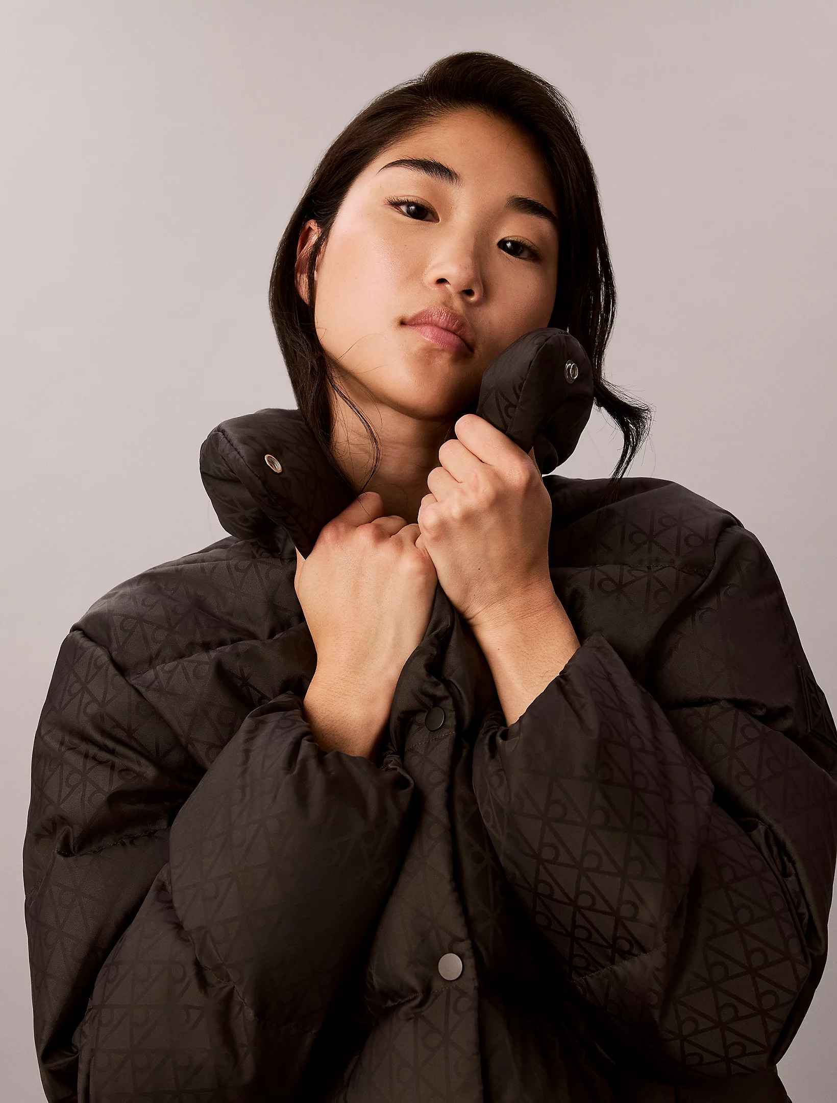 CALVIN KLEIN JEANS - Jacquard Short Down Puffer