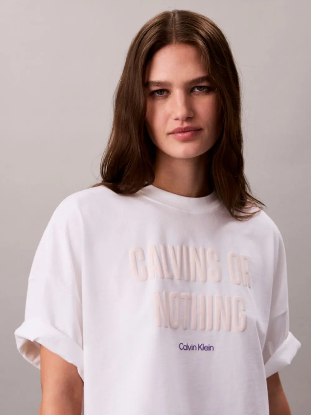 CALVIN KLEIN JEANS - Boxy Crop Bold Logo Tee