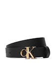 Micropebble Leather Monogram Buckle Belt