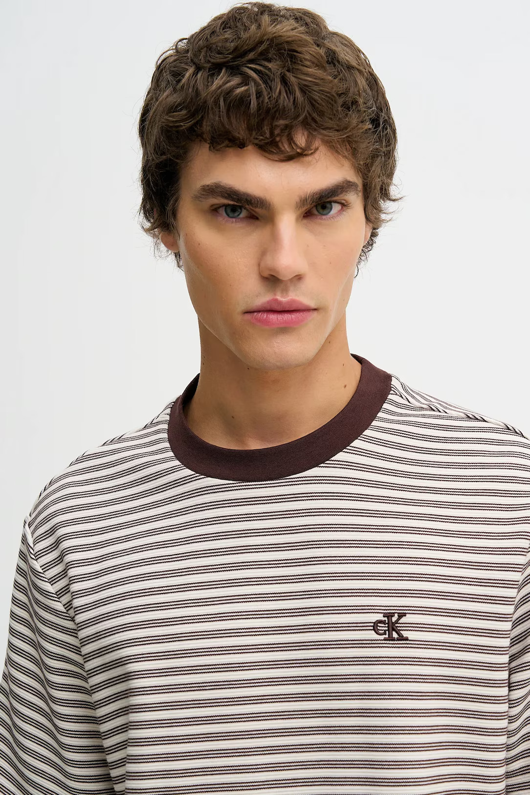 CALVIN KLEIN - Striped Ottoman Tee