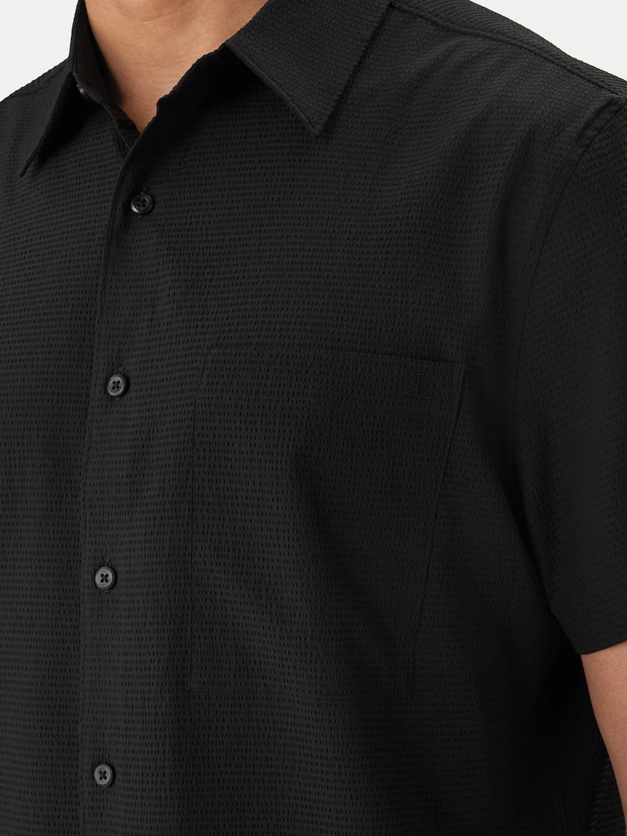 CALVIN KLEIN - Solid Seerscker Classic Shirt