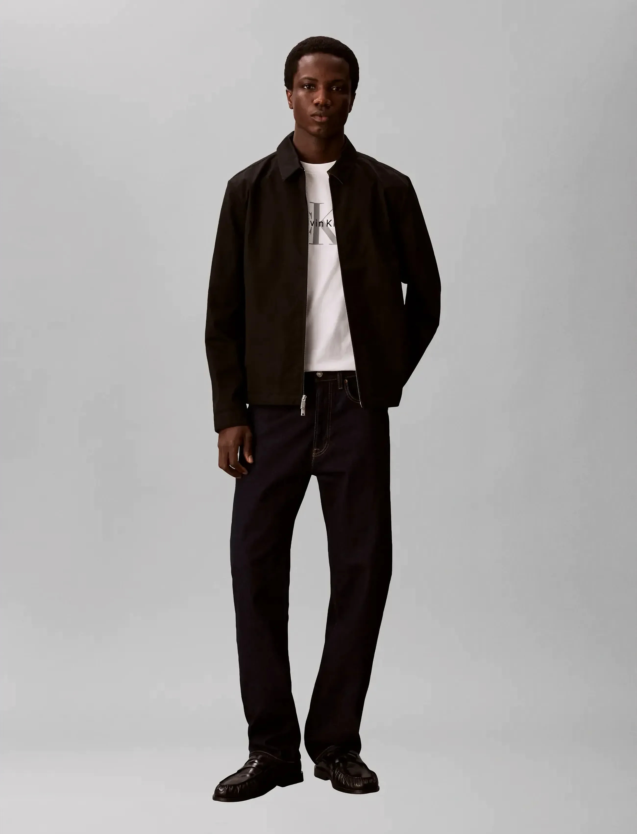 CALVIN KLEIN - Cotton Wing Collar Shirt Jacket