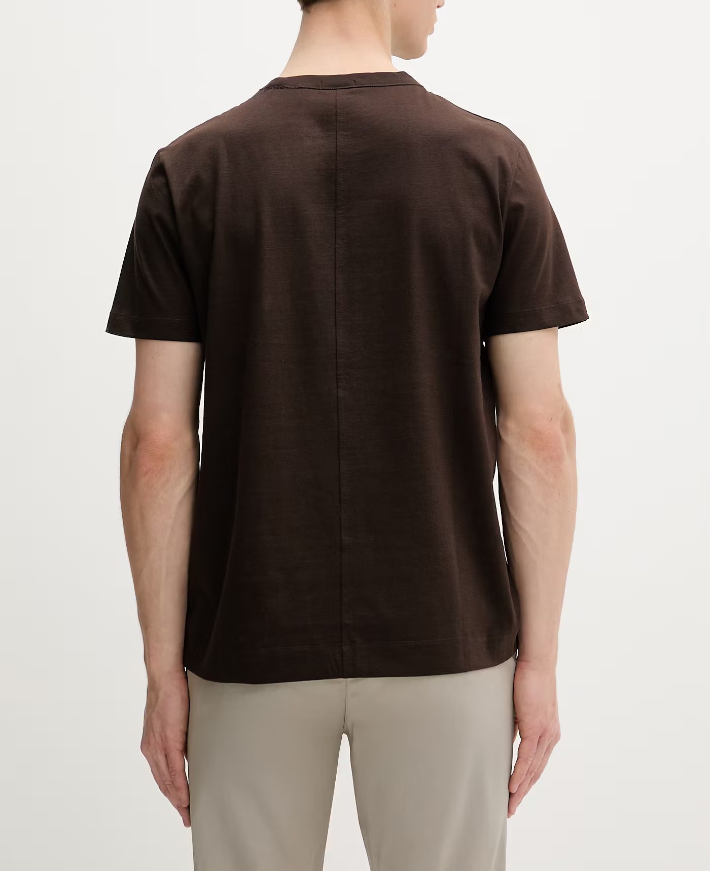 CALVIN KLEIN - Linen Blend Crewneck Tee