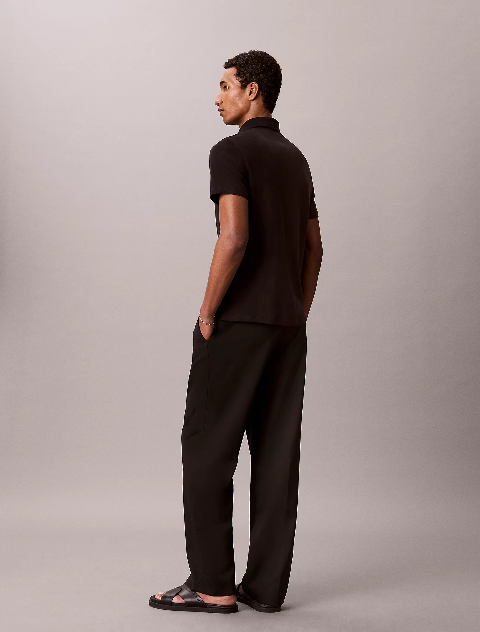 CALVIN KLEIN - Slim Cotton Badge Polo Shirt