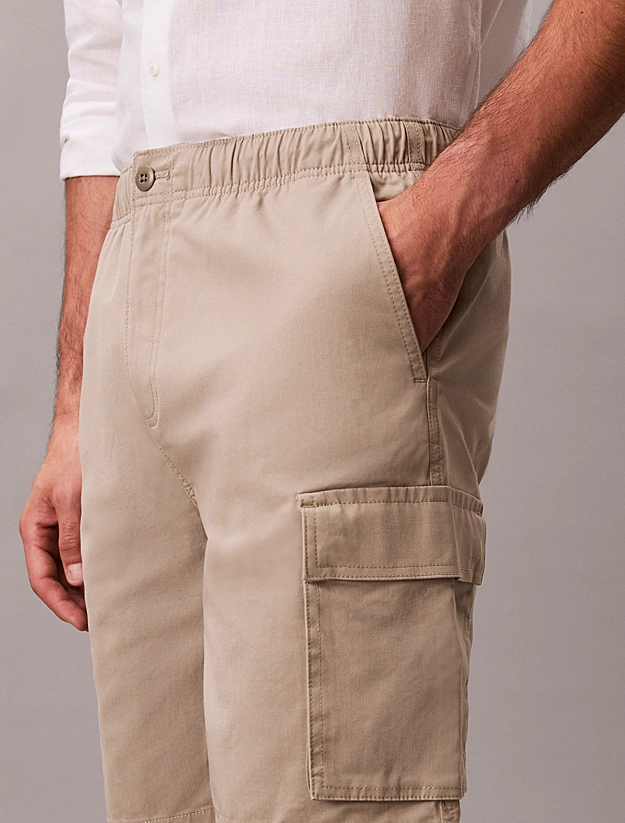 CALVIN KLEIN JEANS - Cotton Twill Cargo Shorts