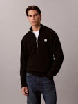 Classic Cotton Waffle Hzip Sweater 9G