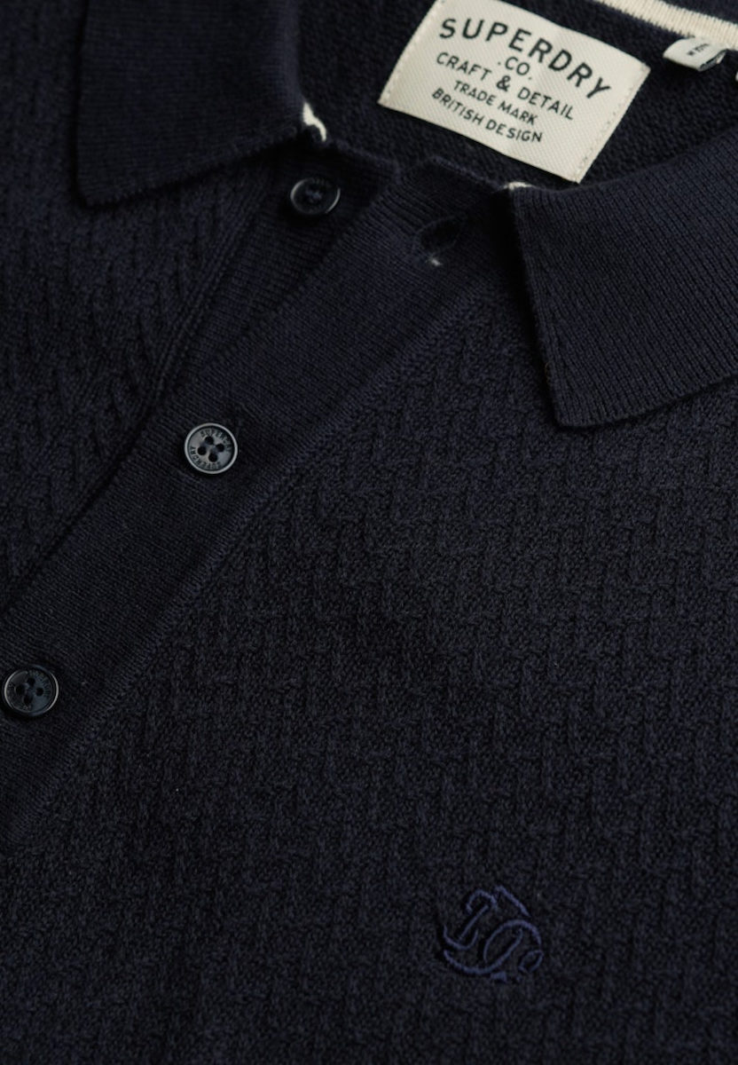 SUPERDRY - D2 Stud Knitted Texture Polo