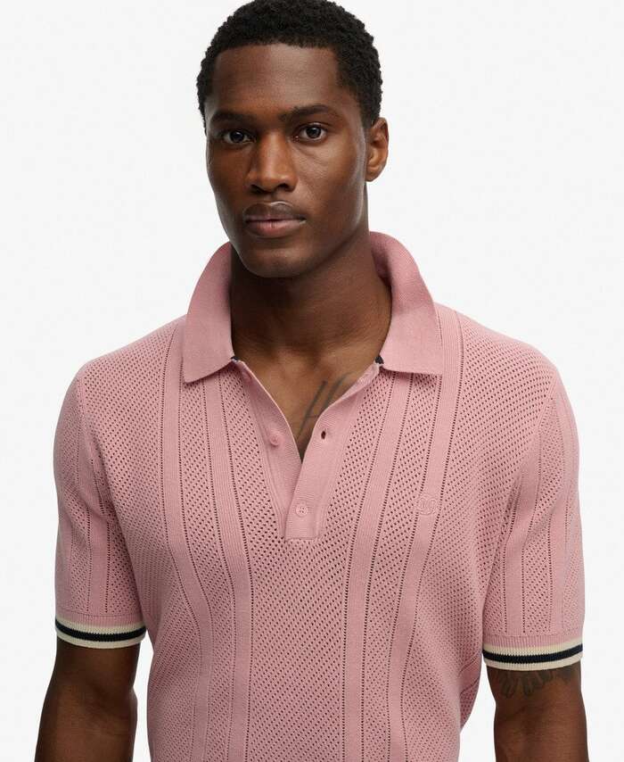 SUPERDRY - D2 Stud Knitted Texture Polo