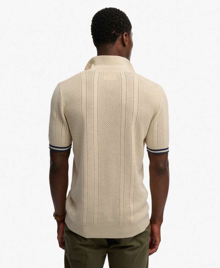 SUPERDRY - D2 Stud Knitted Texture Polo