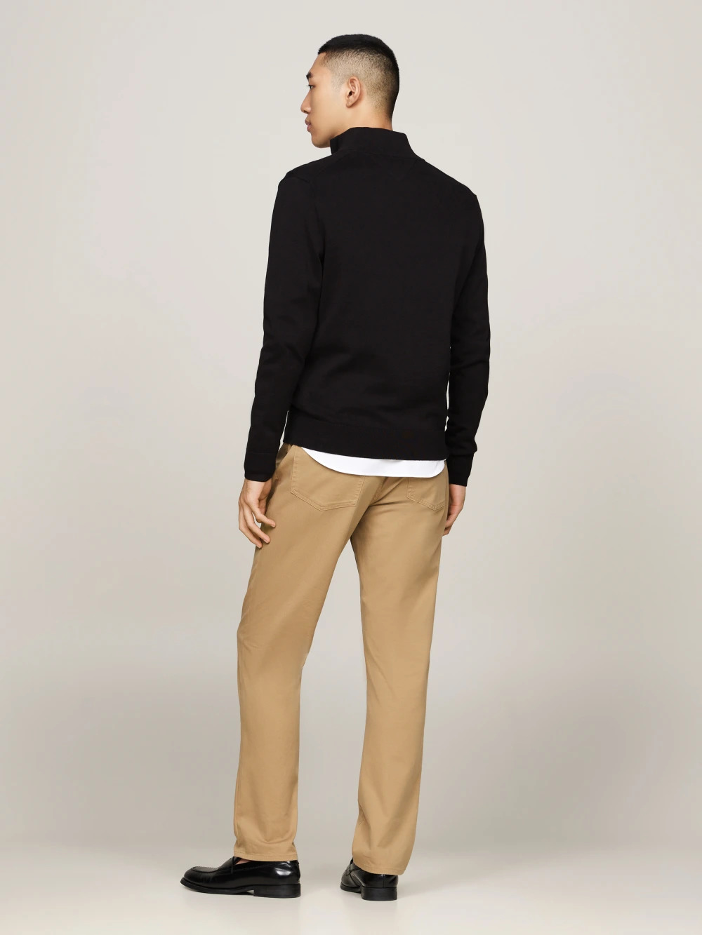 TOMMY HILFIGER - Essential Cotton Zip Mock